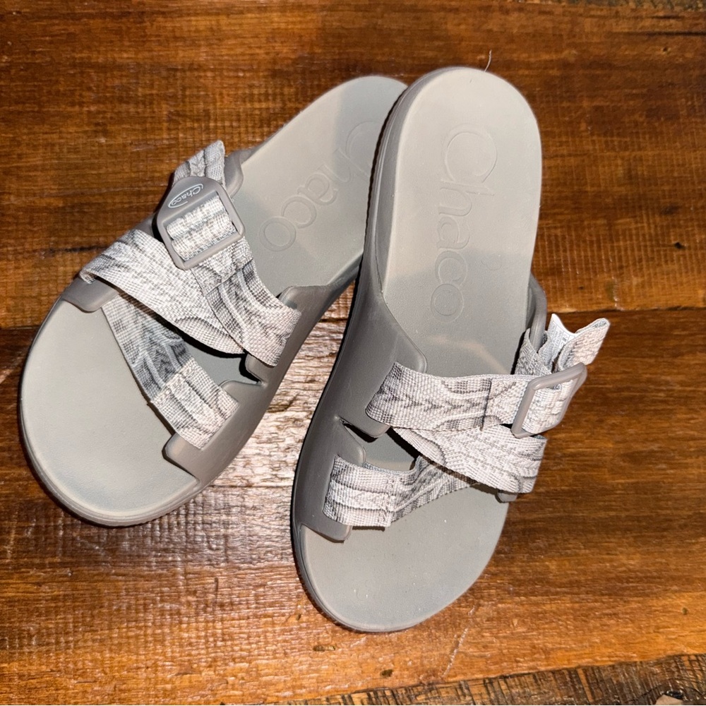 Chaco Light Gray Slide Sandals
